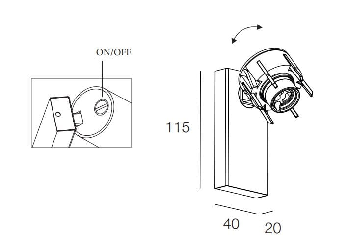 Круглый поворотный латунный прожектор Novalux Honey ARCH-00117611 - Вид №5