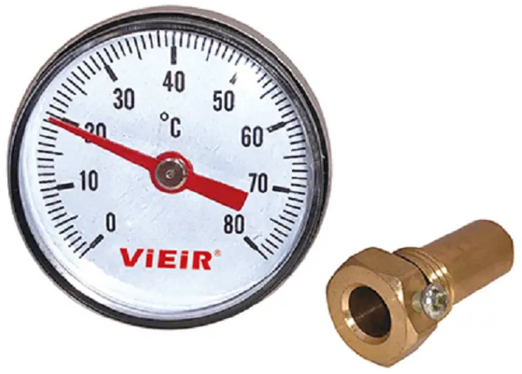 90961695 Термометр аксиальный ViEiR с погружной гильзой 1/4" YL19 STLM-0805974