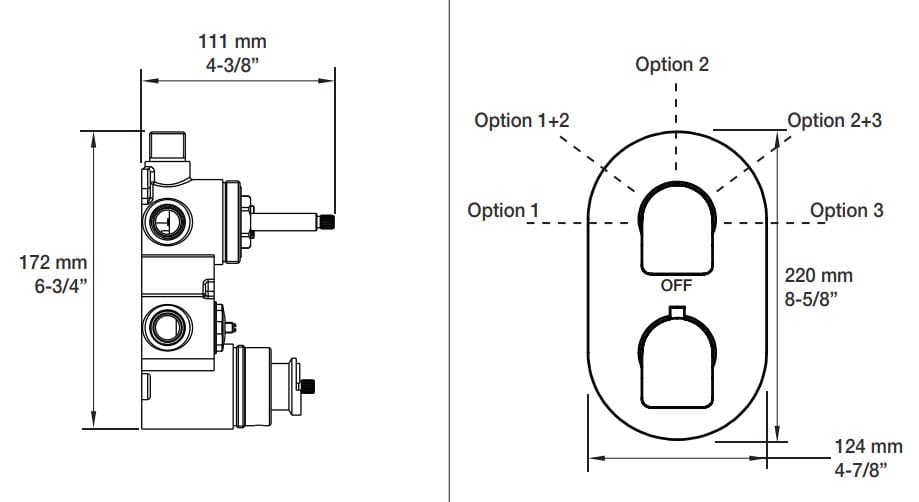 Встраиваемый термостатический набор для ванны с ручным душем BARIL Profile B46 ARCH-00024247 - Вид №7