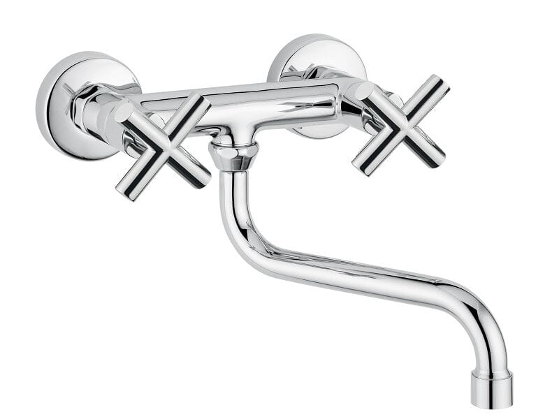 Хром латунь настенный кухонный кран Bugnatese Rodos ARCH-00121063