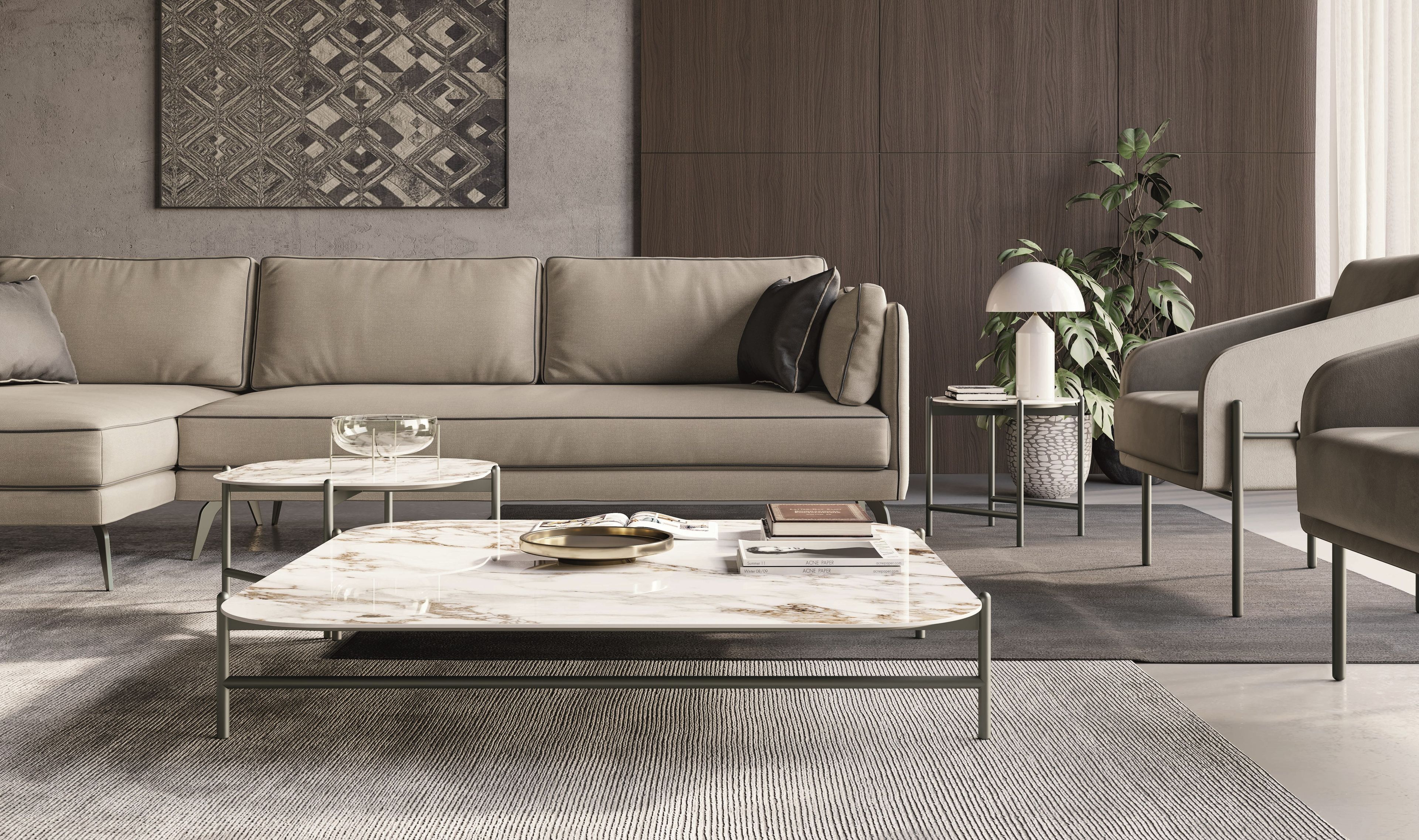 Квадратный низкий журнальный столик из керамогранита Dall'Agnese Supernova ARCH-00101162 - Вид №2