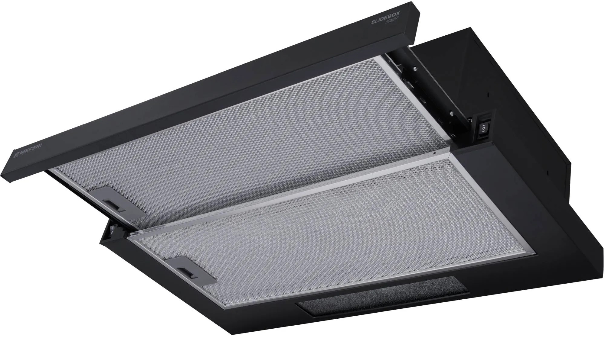 9168671 Вытяжка телескопическая Meferi SLIDEBOX60BK POWER черный/черный STDN-0022125 - Вид №2