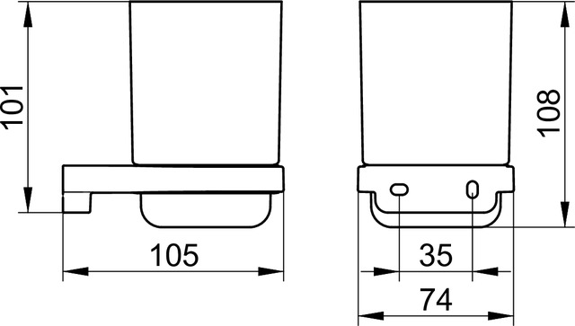12750019000 Хрустальный стакан KEUCO Collection Moll - Вид №2