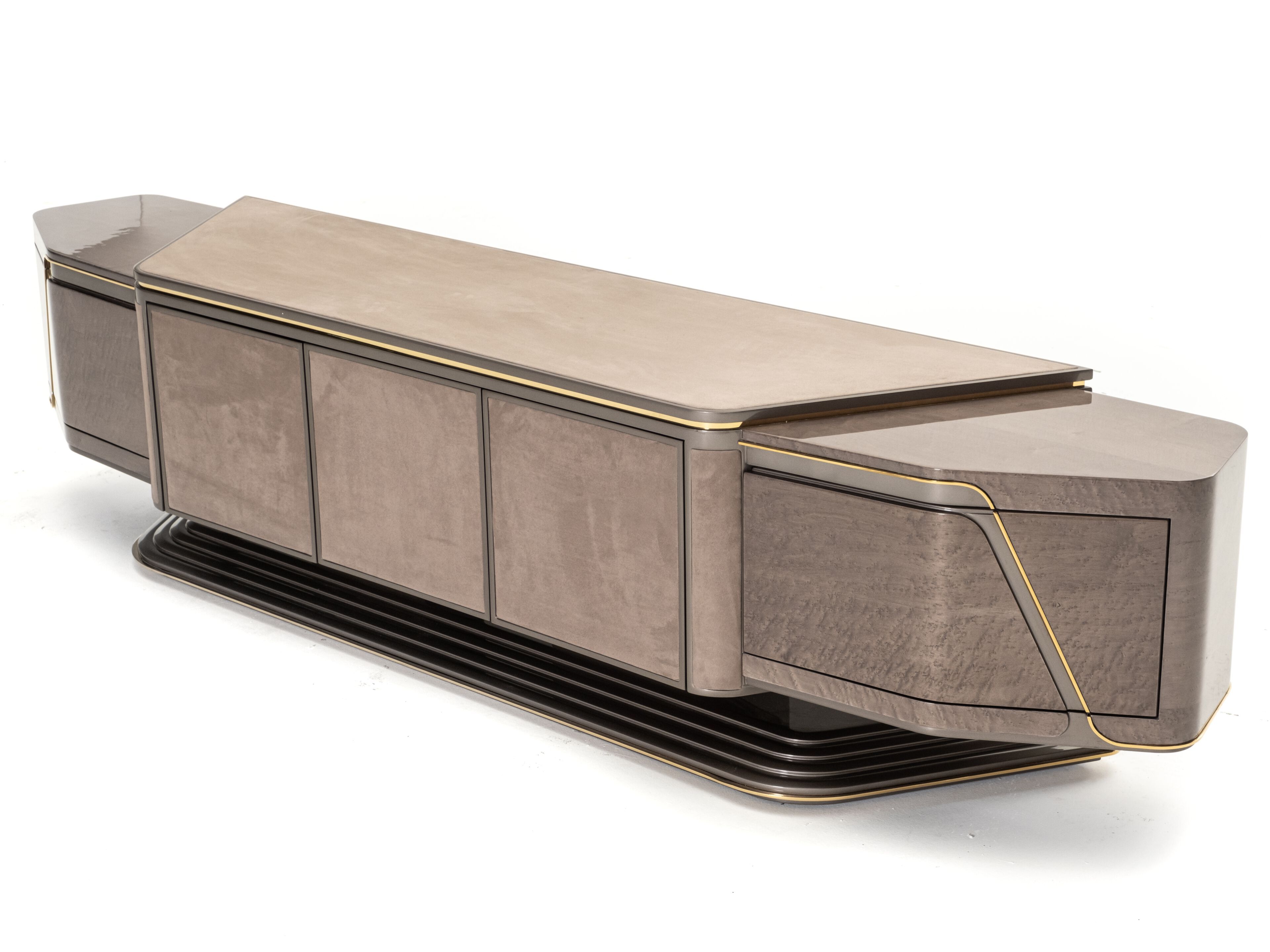 Низкий шкаф для телевизора с распашными дверцами Zebrano Hypnos ARCH-00128940