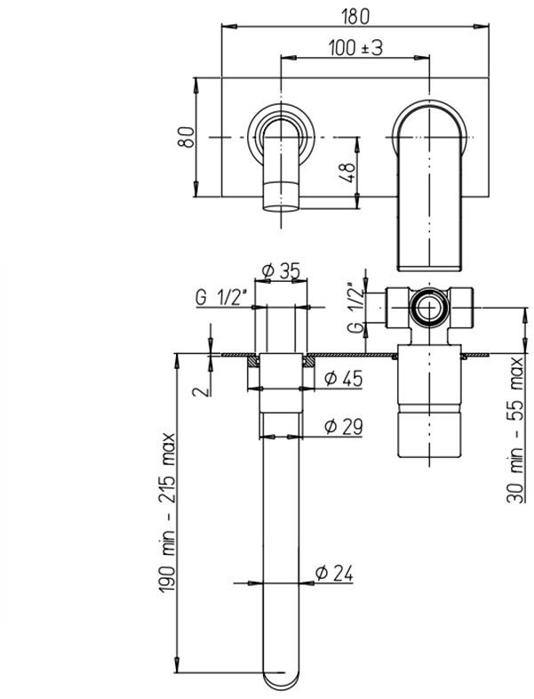 Paini Ghibli 44CR208P смеситель для раковины - Вид №1