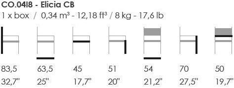 Fenabel Стул с обивкой и подлокотниками Elicia sun-id-1424248 - Вид №3