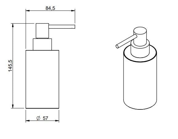 Дозатор мыла / держатель зубной щетки Rubinetterie Treemme Tag ARCH-00078403 - Вид №2