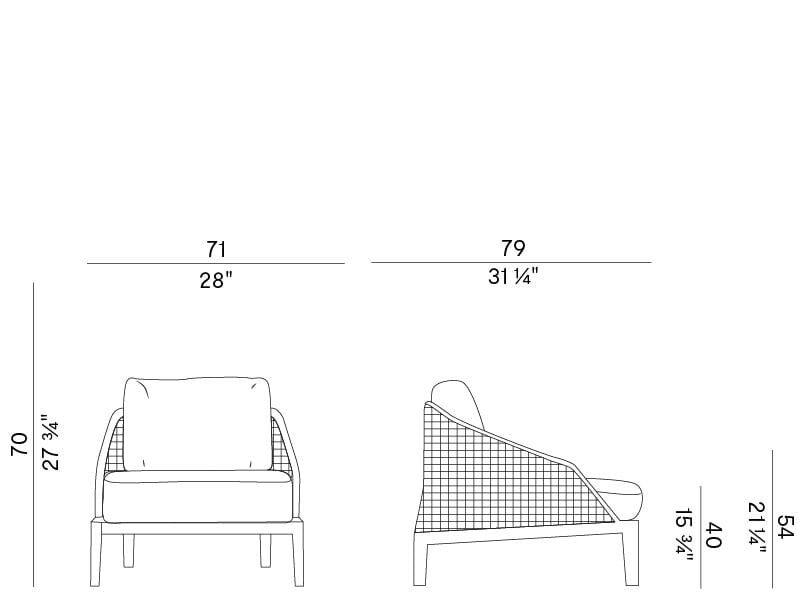 Кресло с подлокотниками Potocco Grace ARCH-00095801 - Вид №3
