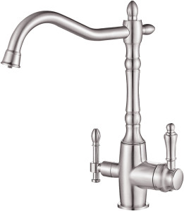 Смеситель Steel Hammer SH 812 SATIN для кухонной мойки, сталь