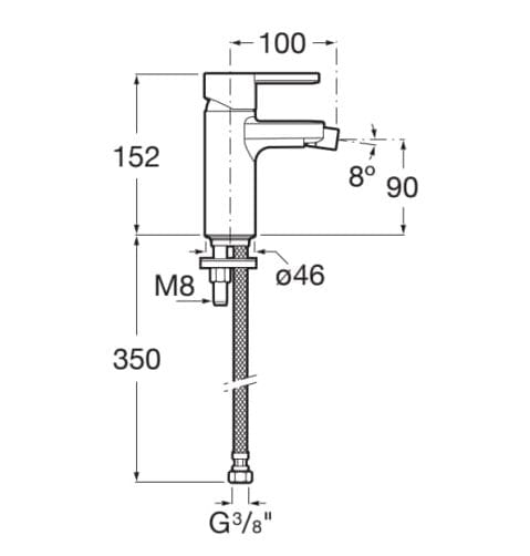 Смеситель для биде с автоматическим сливом Roca Naia ARCH-00113548 - Вид №4