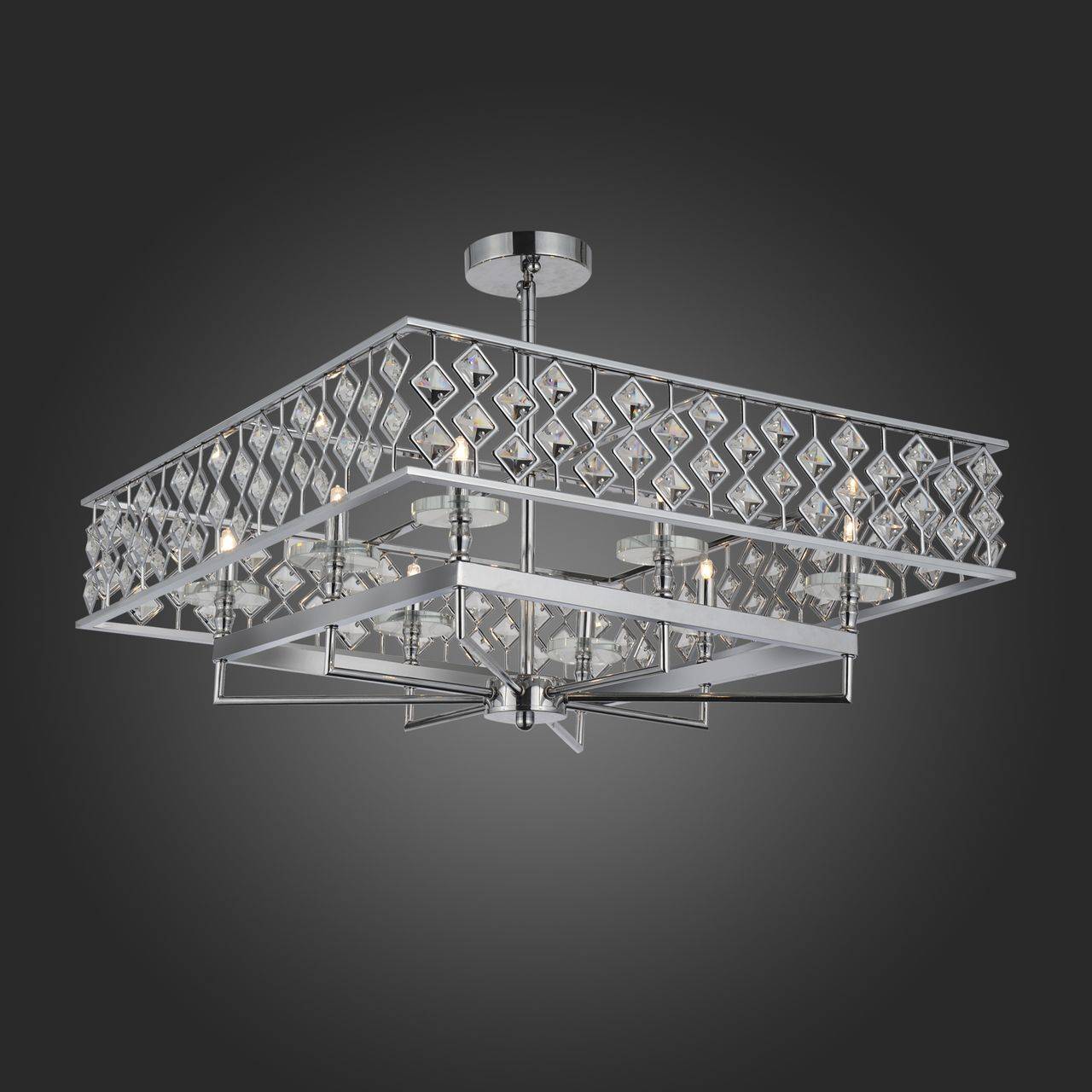 Потолочная светодиодный люстра ST Luce SL784.103.08 ST LUCE ДИЗАЙНЕРСКИЕ 059026 Хром;прозрачный  - Вид №2
