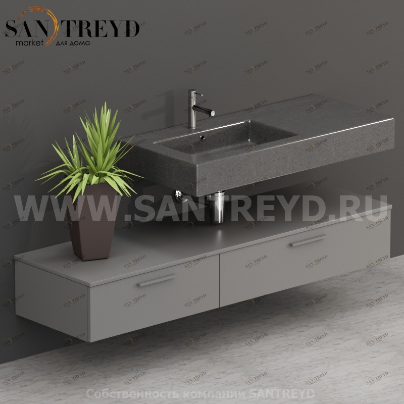 T17052TO2 Столешницы для использования в сочетании с тумбами и открытыми тумбами 170 см серая Globo ARREDO WOOD Италия Ceramica Globo