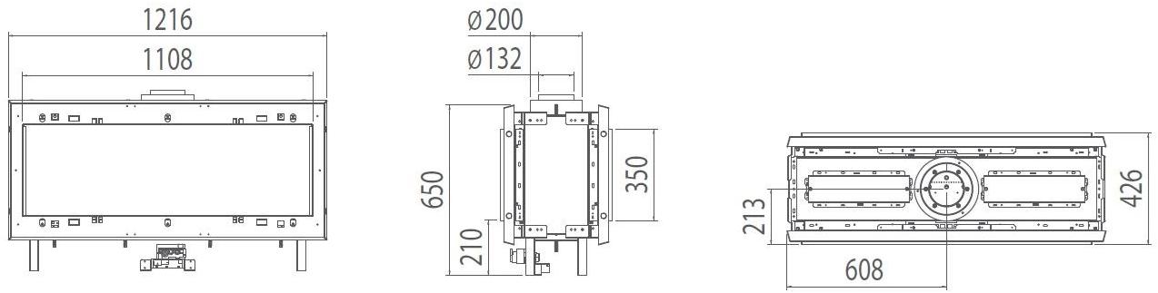 BRITISH FIRES Двухсторонний газовый камин, встроенный в стекло sun-id-1465382 - Вид №1