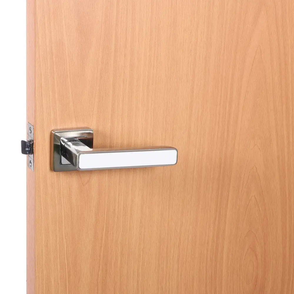 Ручка дверная на розетке MARS QR/HD SN/WH-19, цвет матовый никель/белый PUNTO STLM-2104834 - Вид №6