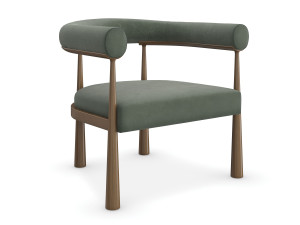 Тканевое кресло с подлокотниками