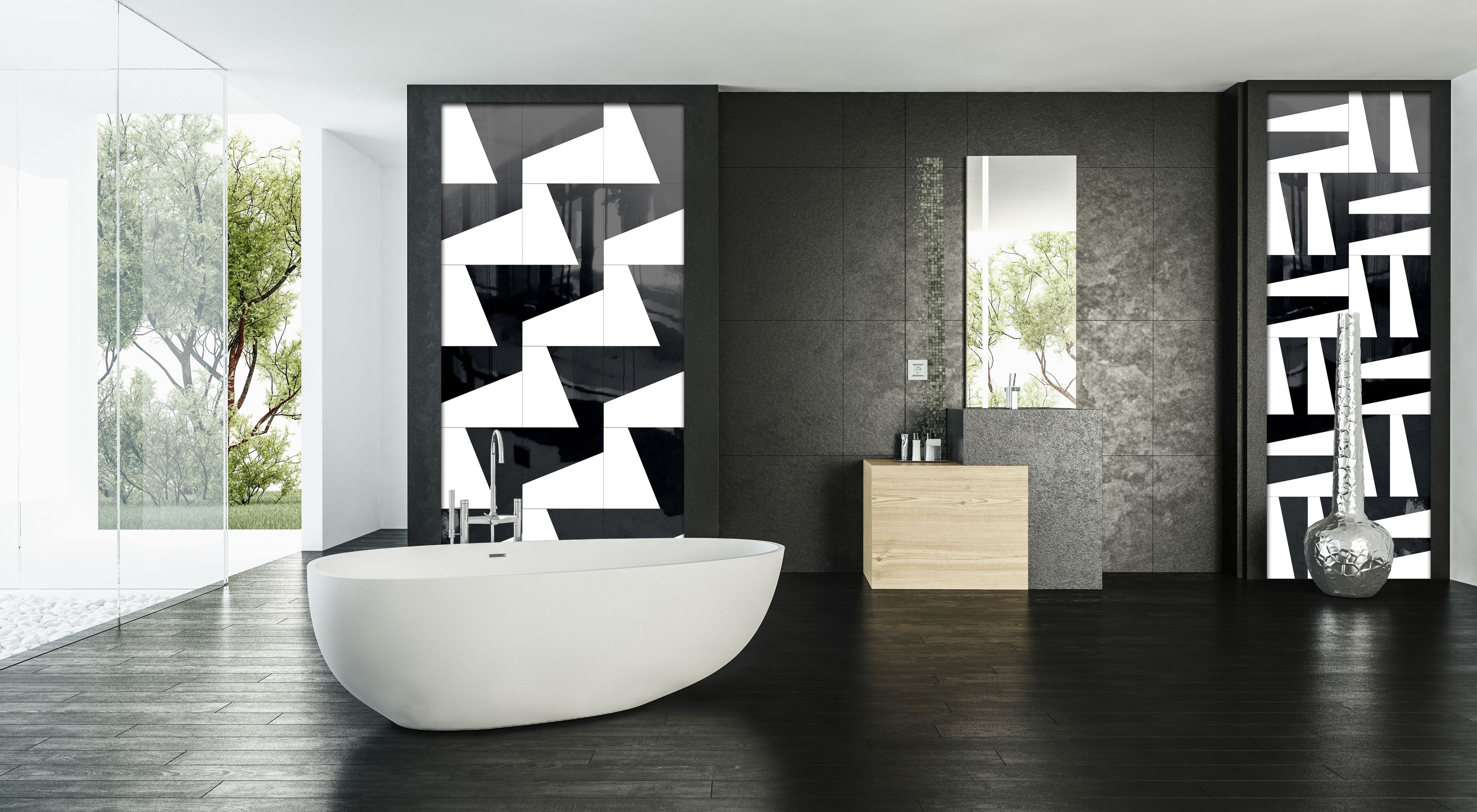 Декоративная стеклянная панель VETROVIVO GEOMETRIC GAMES ARCH-00062264 - Вид №1