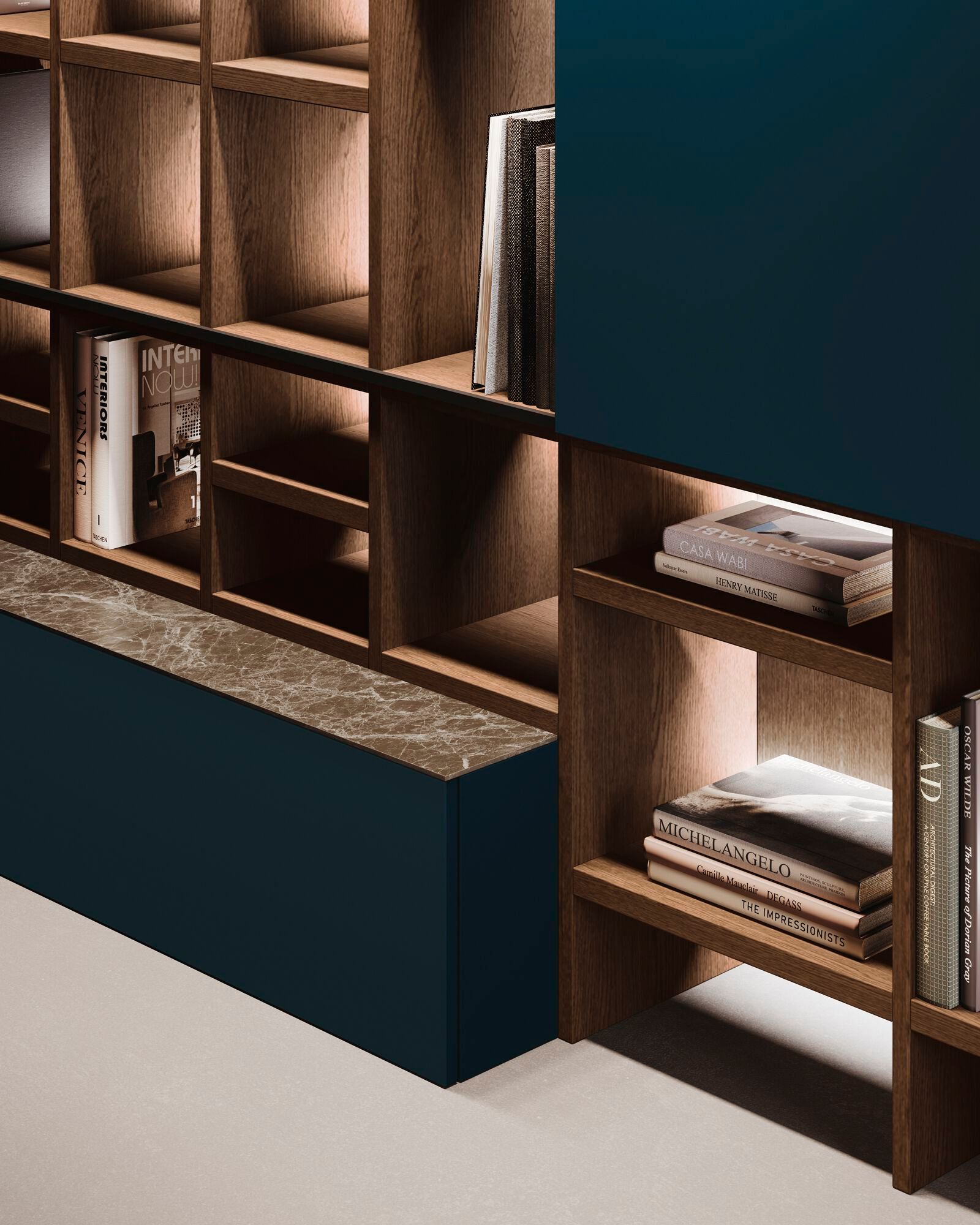 Книжный шкаф из дуба с освещением Guzzini & Fontana House of Clarinet ARCH-00075063 - Вид №2