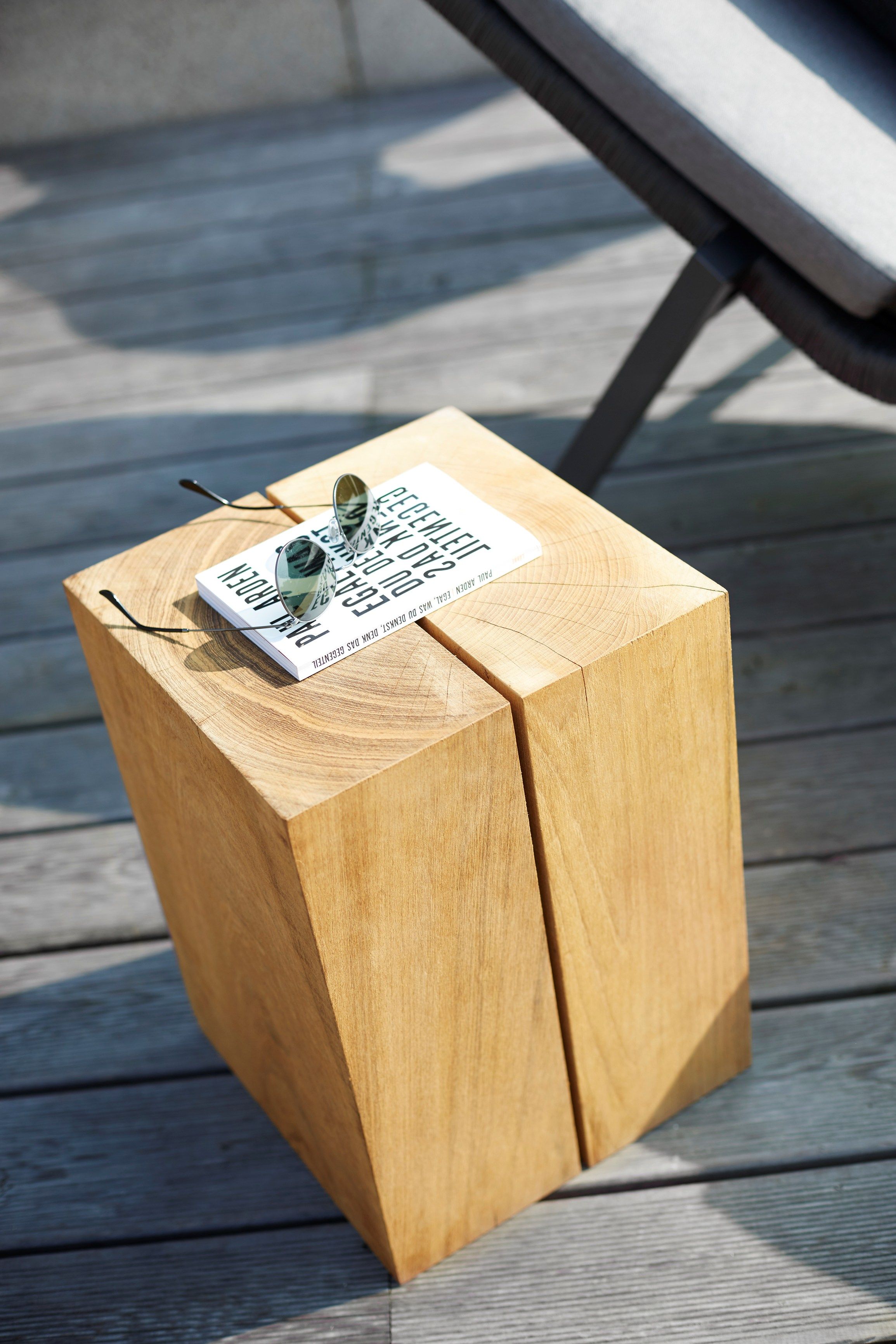 Стул / журнальный столик из тикового дерева solpuri Blocc ARCH-00028803 - Вид №4