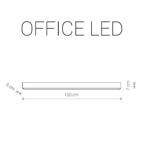Настенный светодиодный светильник белый Nowodvorski Office Led 9358 NOWODVORSKI OFFICE LED 00-3890801 Белый  - Вид №1