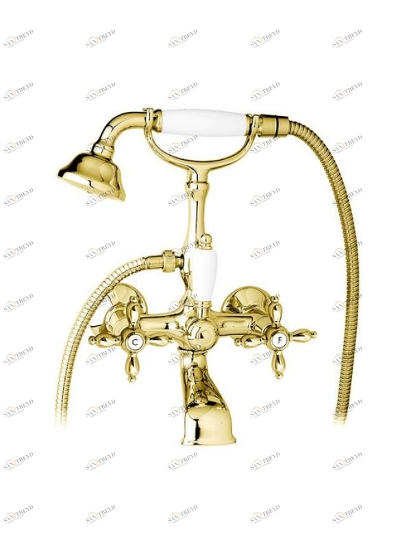 Смеситель для ванны с ручным душем, шлангом 150 см CEZARES NOSTALGIA-VD-03/24-Bi