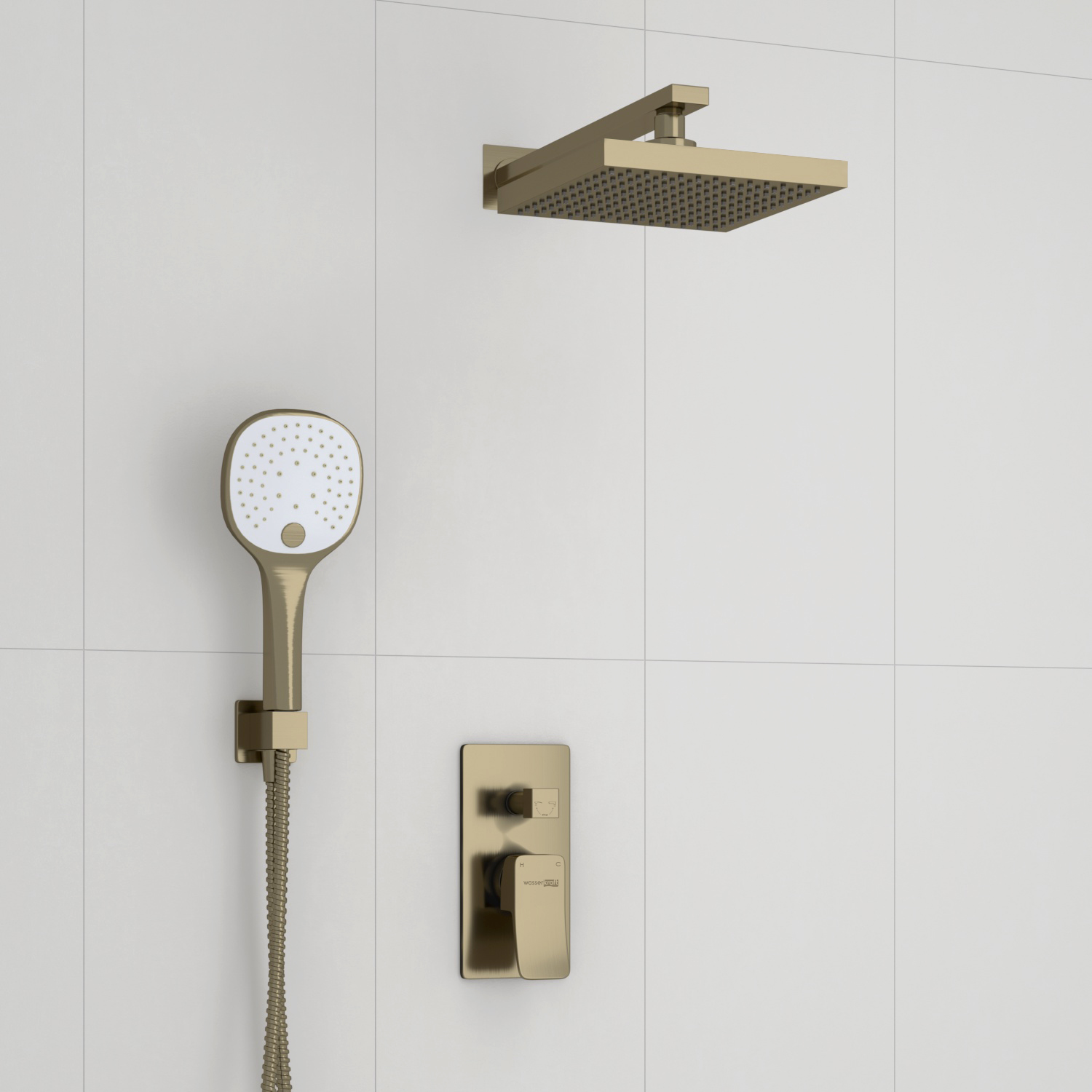 A16040 Встраиваемый комплект для душа с верхней душевой насадкой и лейкой WasserKRAFT 