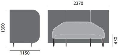 Brunner Диван из ткани с высокой спинкой Cellular Ce-2300 - Вид №2