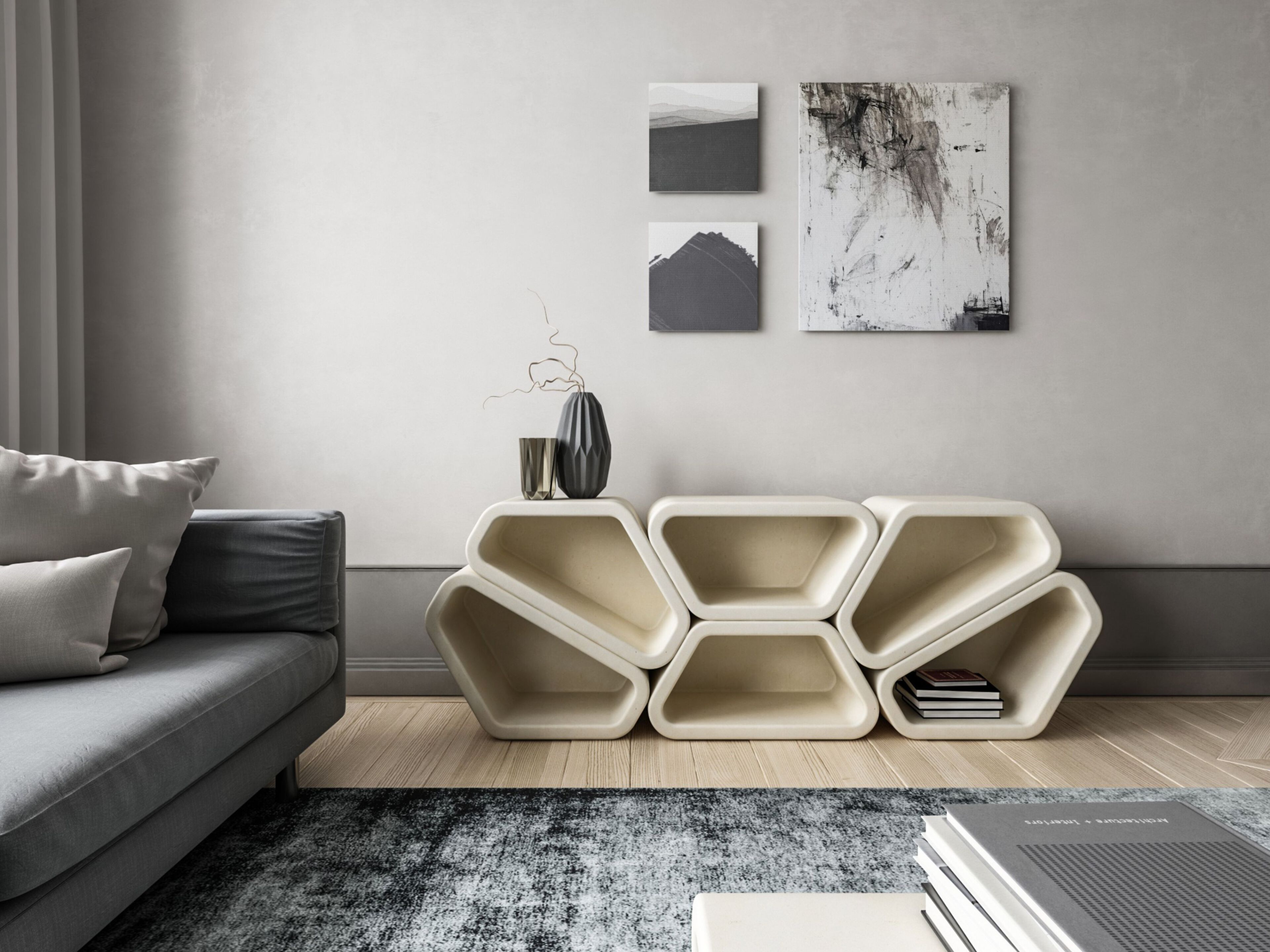 Секционный книжный шкаф из камня Лечче PIMAR Messàpo ARCH-00131883 - Вид №5