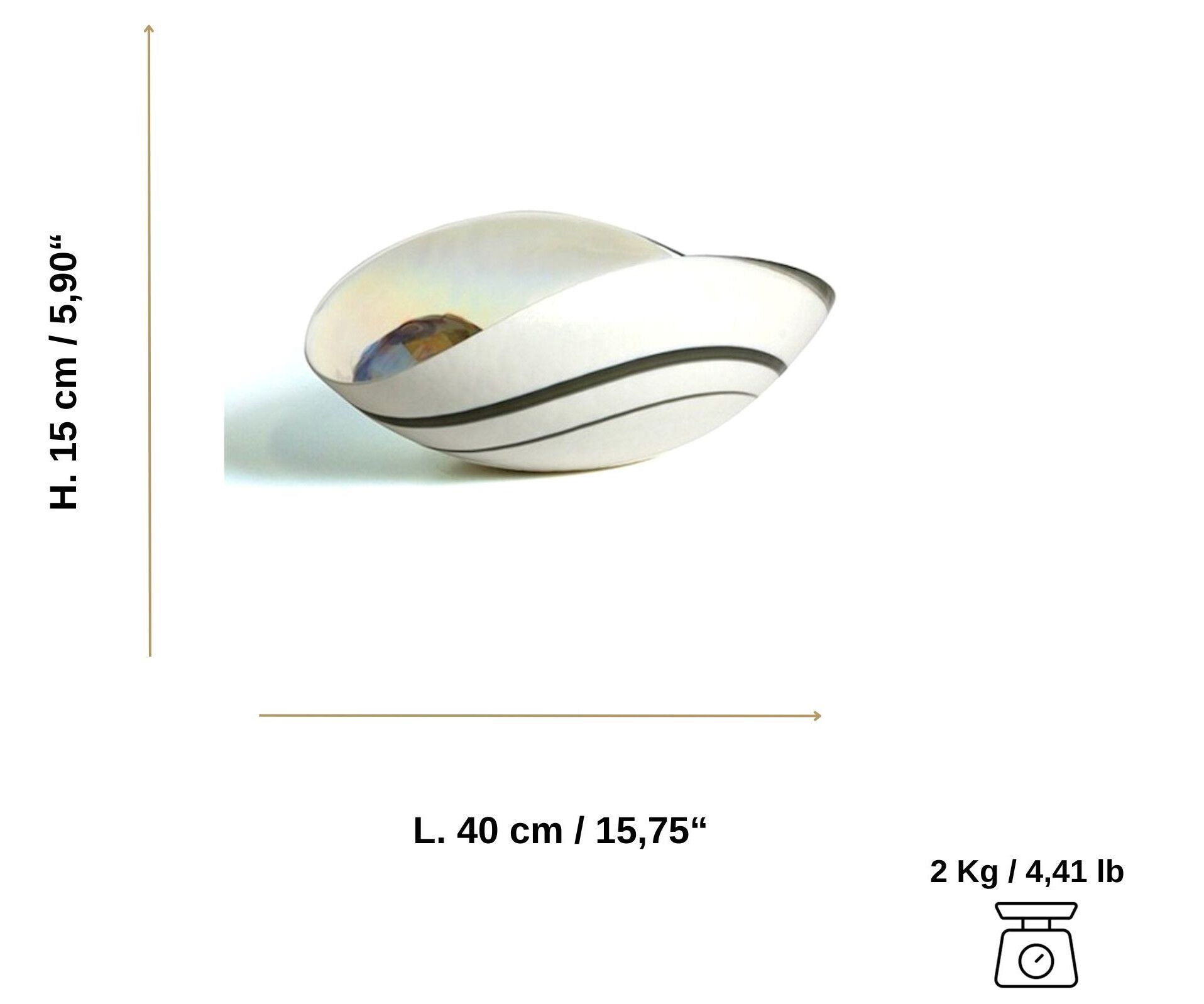 Центральные элементы из муранского стекла ручной работы YourMurano Shell ARCH-00102139 - Вид №7