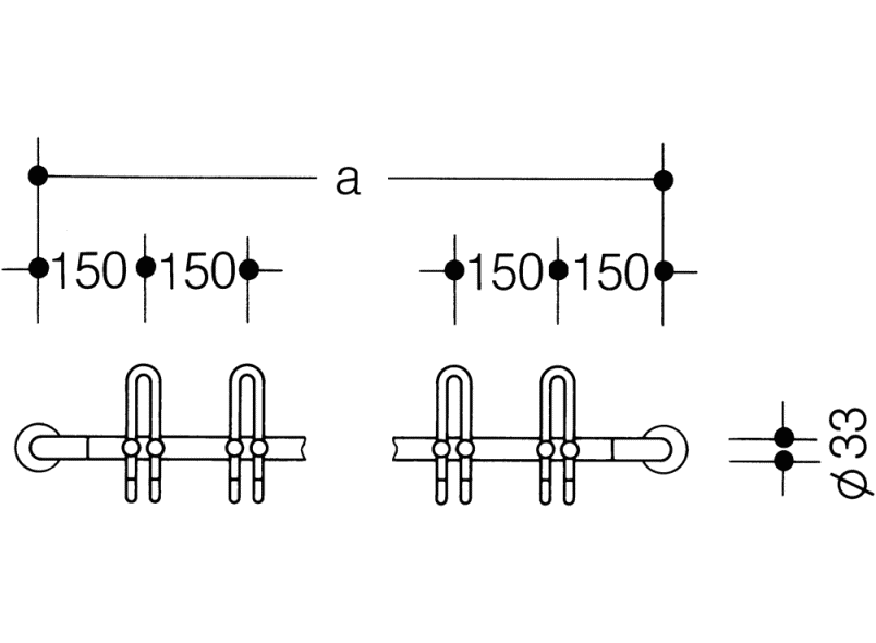 33.7010.7V гардеробная штанга HEWI System 111 | Polyamid  - Вид №1
