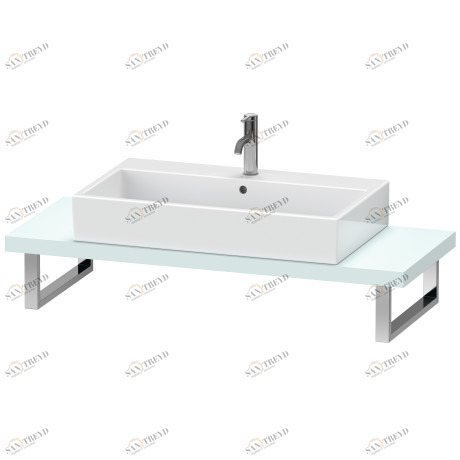 LC100C00909 Консоль для накладной и встраиваемой сверху раковины компакт, Толщина консоли 45 мм L-Cube #LC100C 480 мм Светло-голубой матовый декор Duravit
