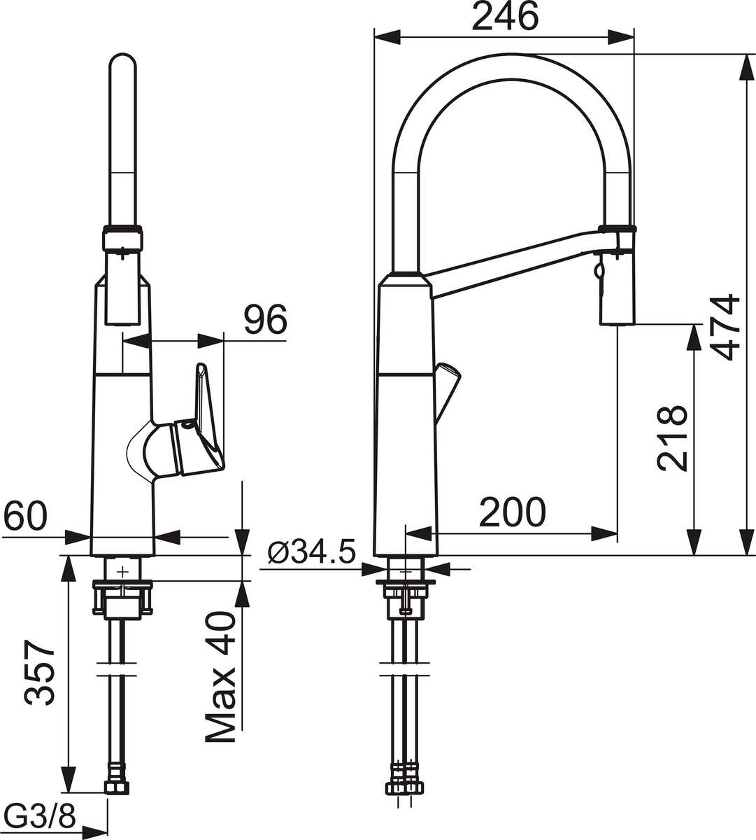 Oras 2738F Смеситель для кухни 2738F Optima Хром  - Вид №1