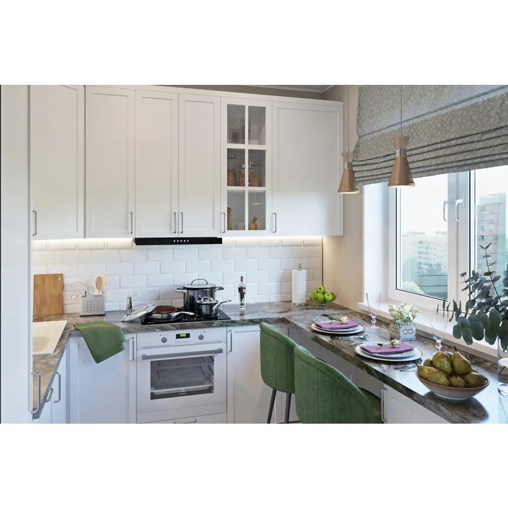 Фасад кухонный DELINIA ID Ньюпорт белый матовый с филенкой 82010398 STLM-0017288 - Вид №14