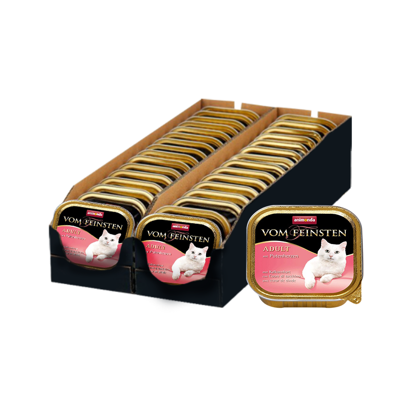 ПР0004556*32 Корм для кошек Vom Feinsten Adult сердце индейки конс. (упаковка - 32 шт) Animonda 