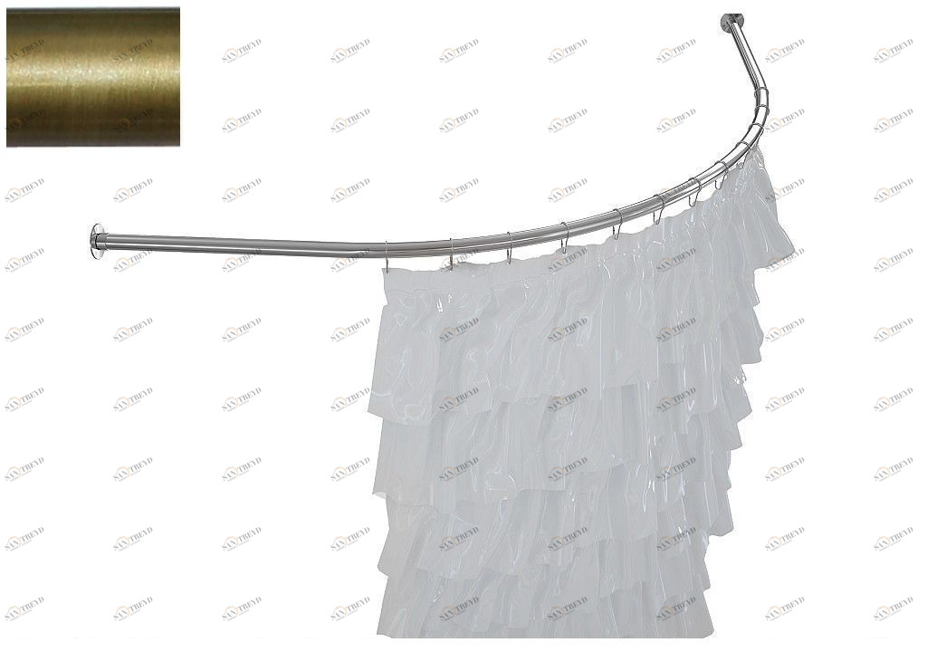 Карниз для ванны Aquanet Arona полукруглый 150x150 латунь 00241480