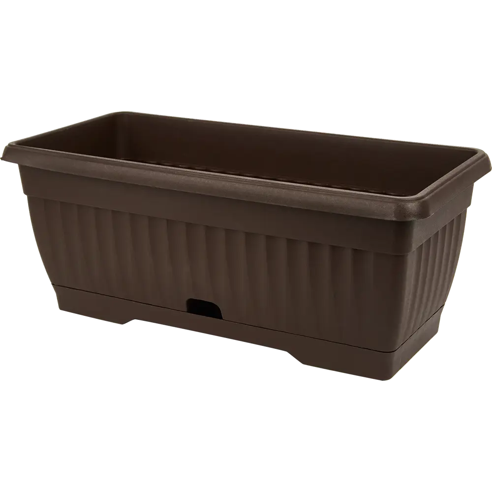 Балконный ящик 19x16x40 см v12.2 л пластик коричневый Santreyd STLM-2211473