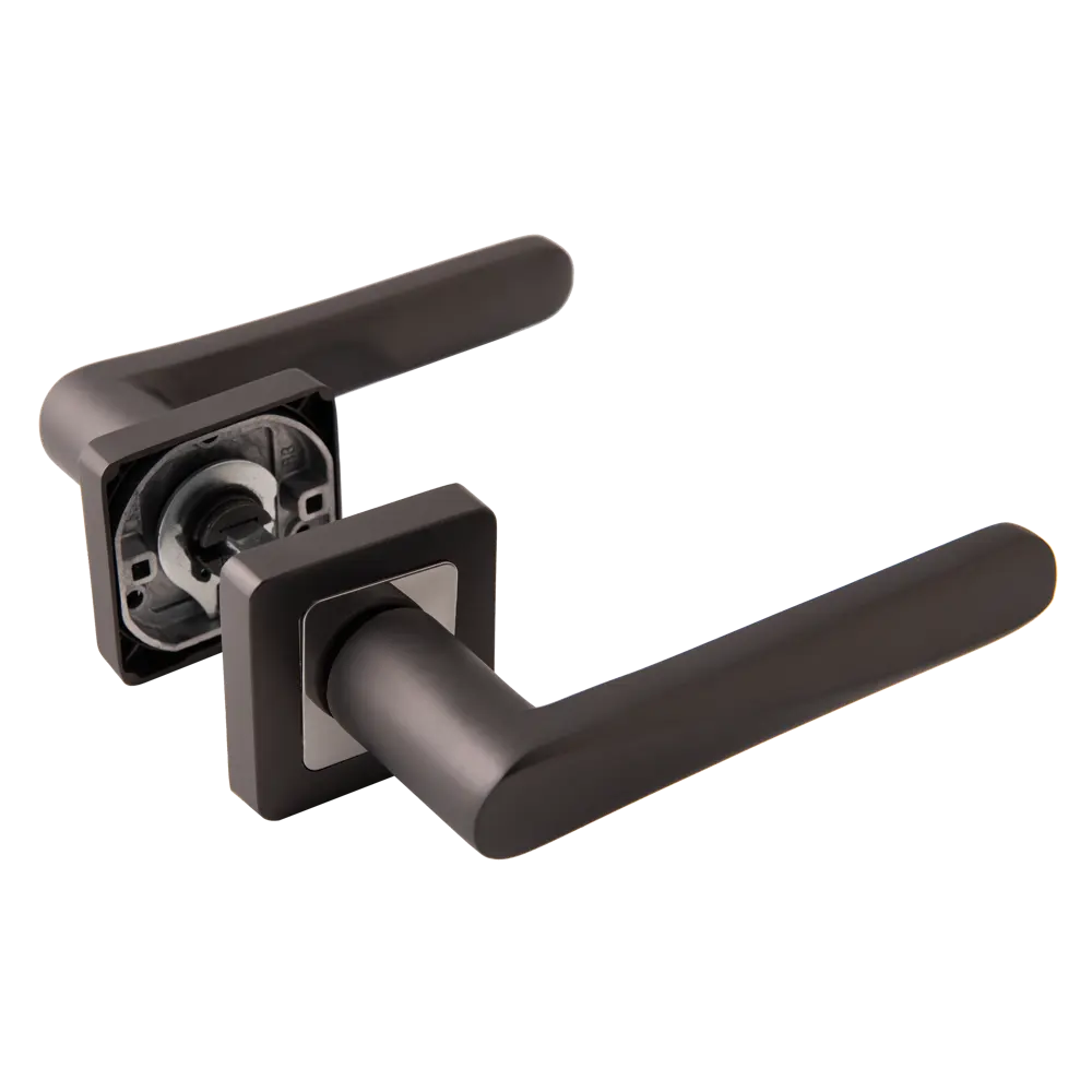 Дверные ручки Armex H-22114-A-GRF, без запирания, комплект, цвет графит STLM-2074131