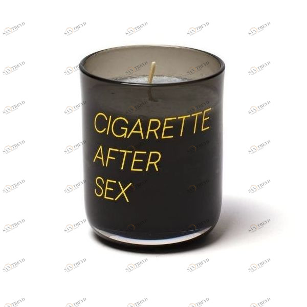 Свеча в стеклянном подсвечнике 7,8х6,5 см черная Memories Cigarette after sex SELETTI  00-3883358 Черный 