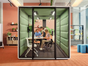 Многосторонняя акустическая офисная кабина со встроенным освещением для инвалидов