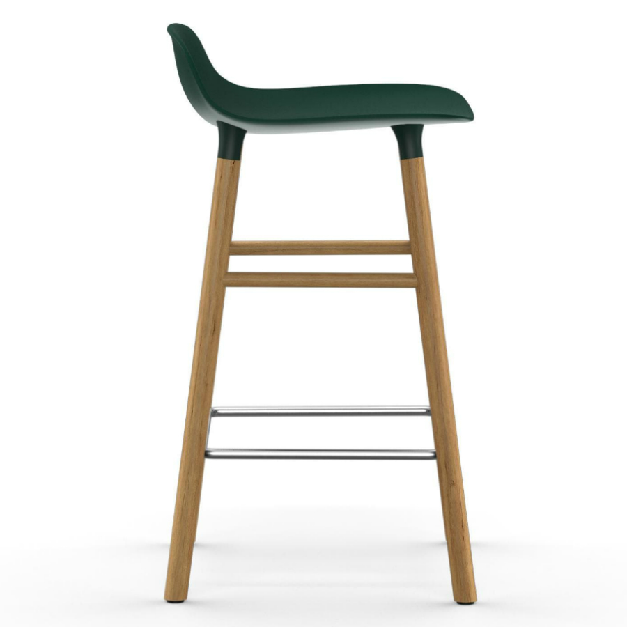 Барный стул Form с ножками из дуба 65 см, зеленый Normann Copenhagen 602784 - Вид №4