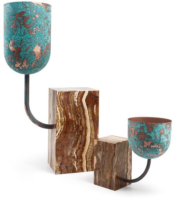 JCP UNIVERSE Медная ваза и мраморное основание sun-id-1422962 - Вид №3