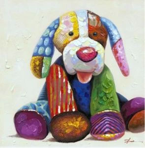 Картина на холсте 100х100 см "Игрушка" EVENHOME КАРТИНЫ МАСЛОМ 129781 Зеленый;коричневый;красный;разноцветный