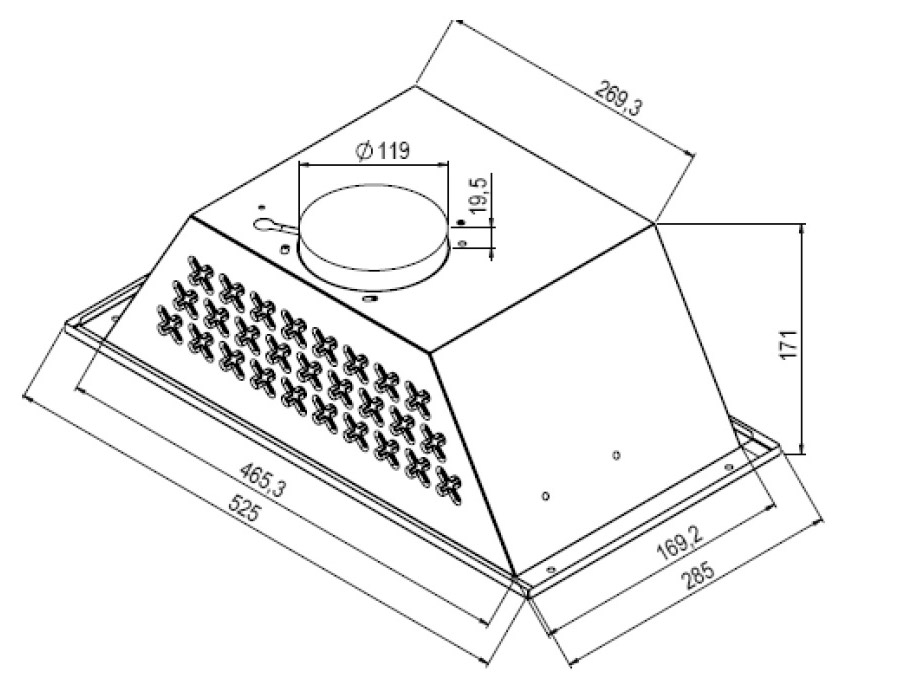 9008313 Вытяжка полновстраиваемая DeLonghi COSETTA 510 IM серебристый STDN-0129628 - Вид №10