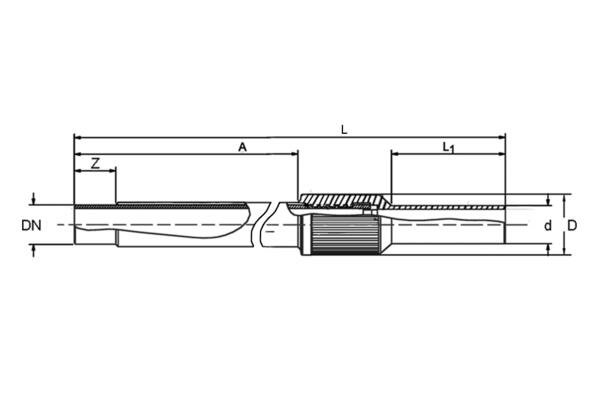 SANIT 852700210723252 Переходные части полиэтилена высокой плотности / сталь (фитинги сопла)  - Вид №1