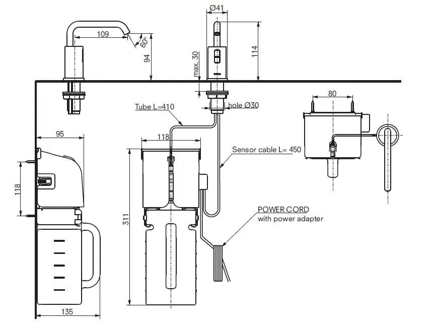 Дозатор мыла TOTO DSE101EEC / DSE101KE ARCH-00072076 - Вид №3