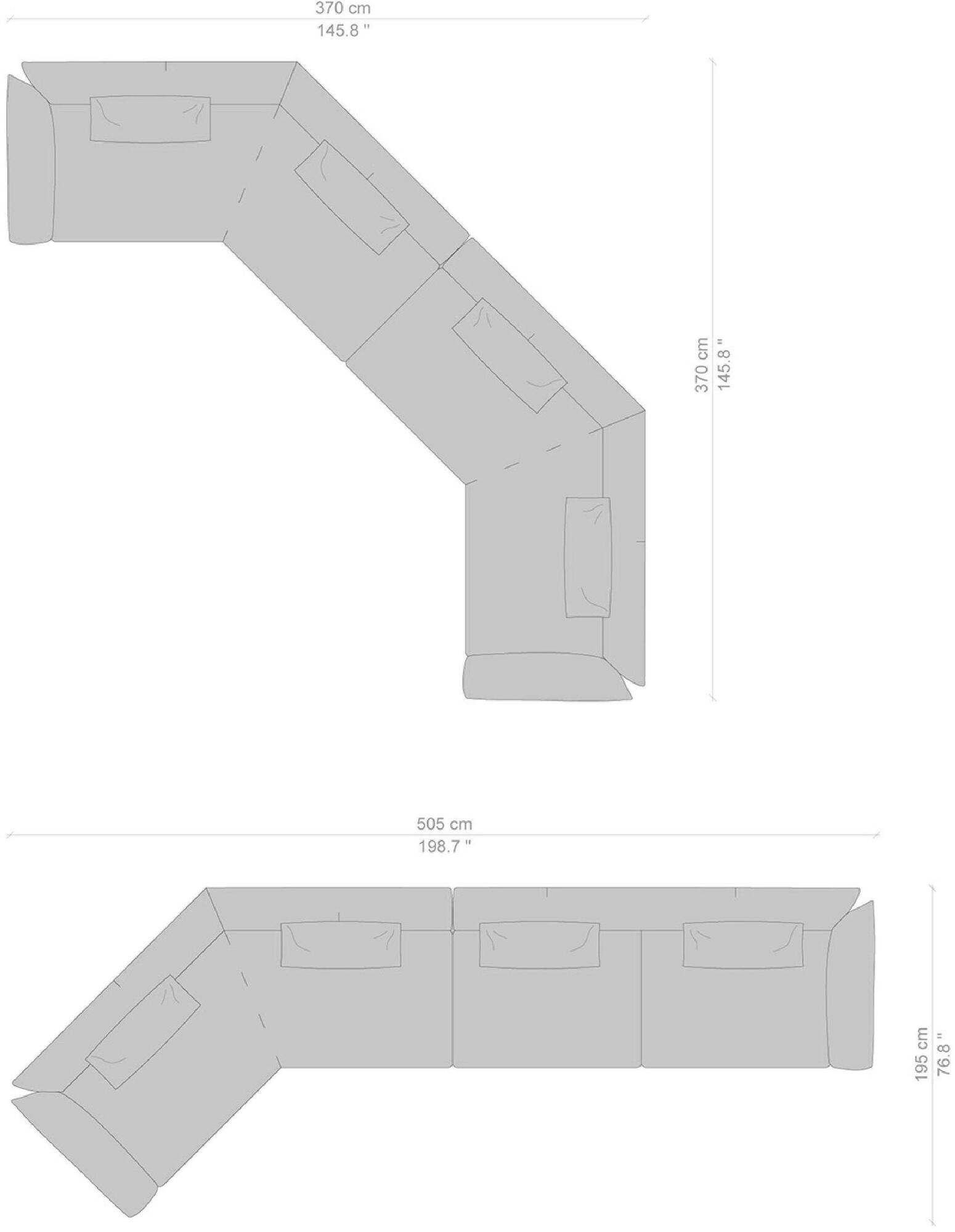 Cassina Модульный модульный диван со съемным чехлом Sengu sun-id-1463927 - Вид №16