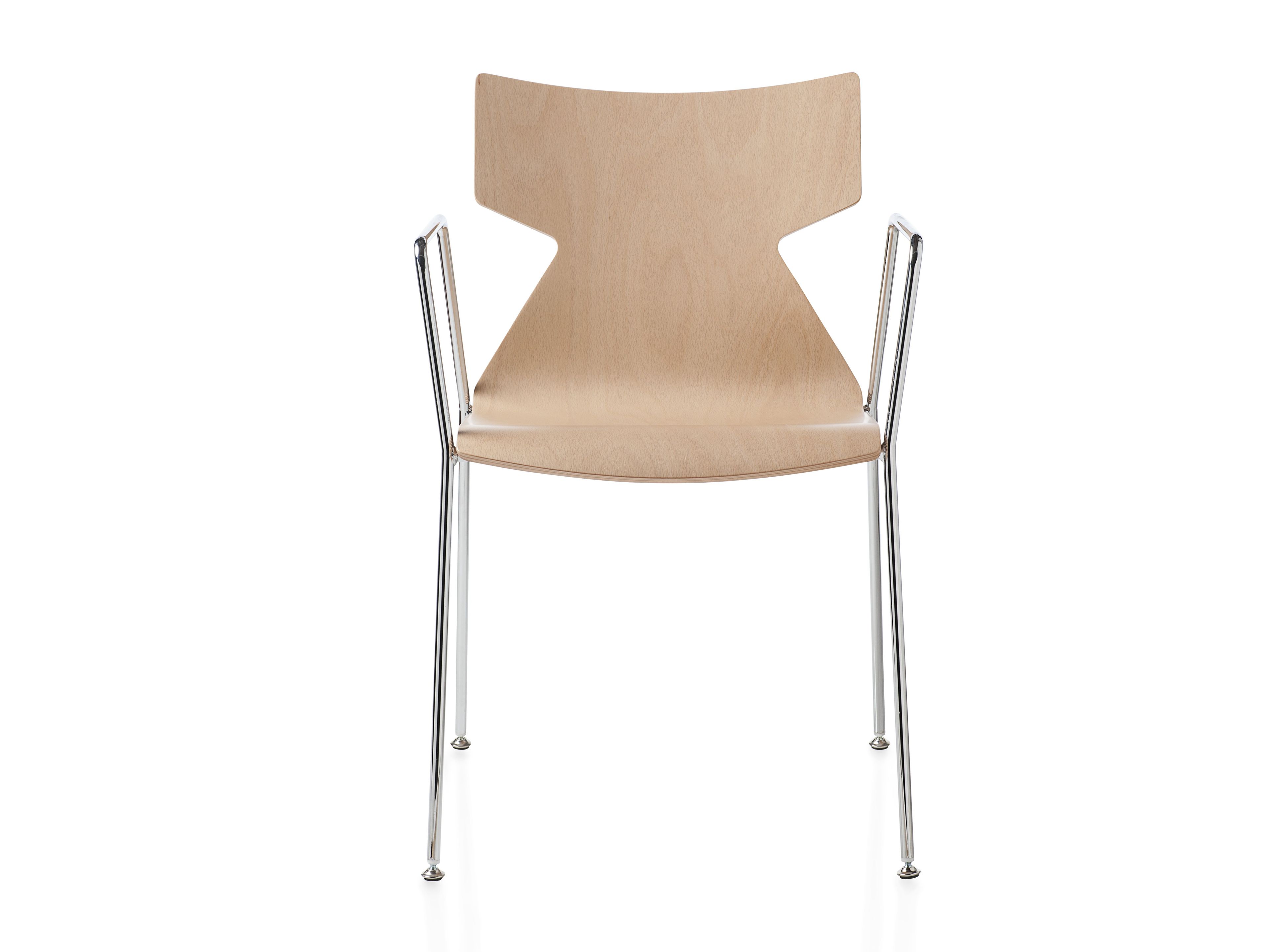 Штабелируемый стул для конференций из бука с подлокотниками Kastel Kimbox Wood ARCH-00079690