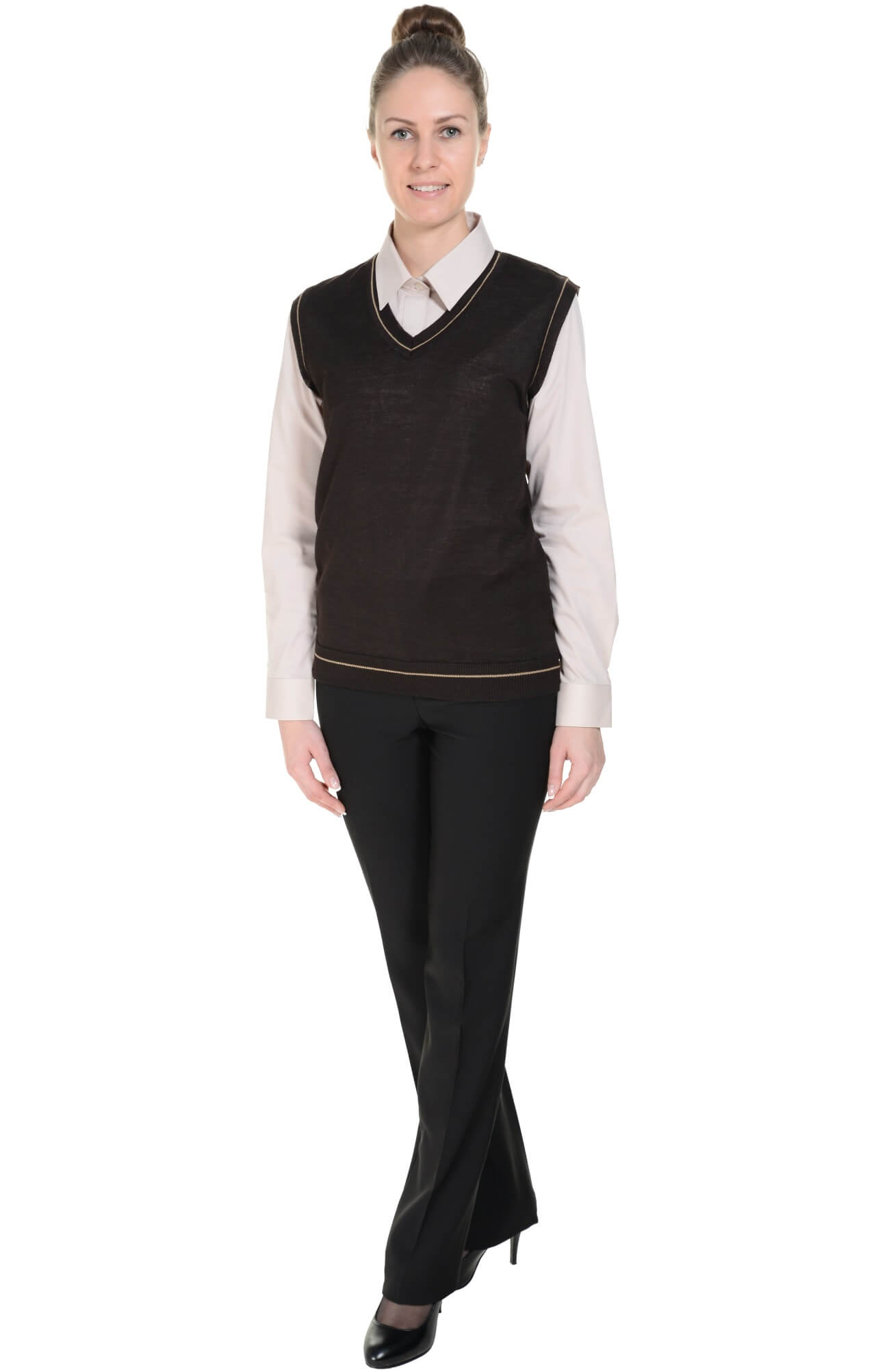 5042989 Жилет трикотажный женский в ассортименте  Одежда для официантов  размер 40-42 Спецодежда  - Вид №3