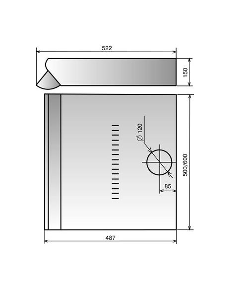 1074647 Вытяжка подвесная ELIKOR Davoline 60П-290-П3Л бежевый/прозрачный STDN-0025702 - Вид №6