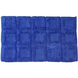 Коврик для ванной комнаты «Quadratto» 60х90 см цвет синий