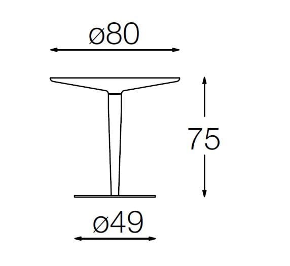 Круглый полиэтиленовый садовый стол Diemme ARCH-00073323